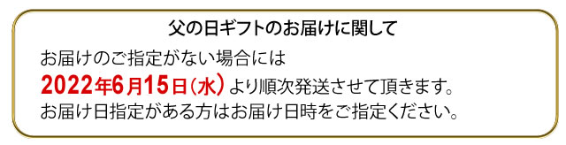 父の日お届けについて