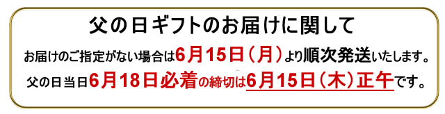 父の日お届けについて