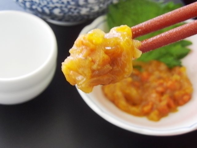 くらげうに和えとごはんとお酒