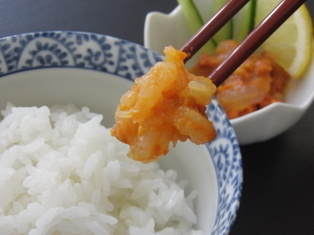 甘えびうに和えとごはん