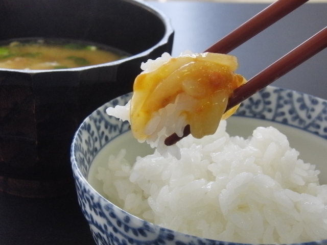 いかうに和えとごはん