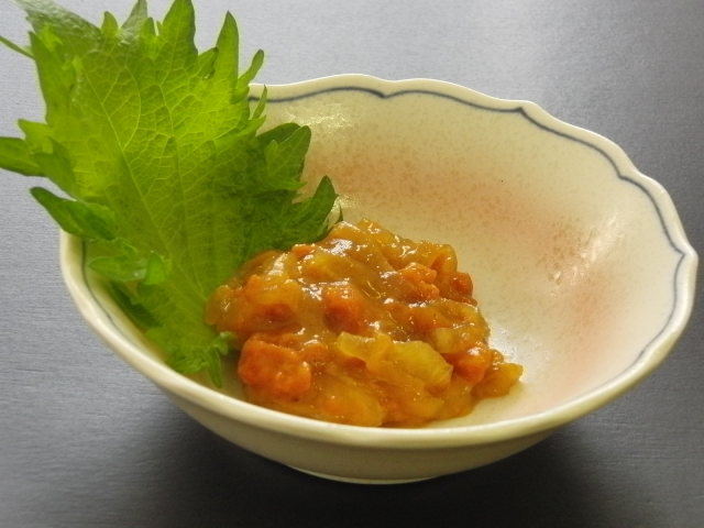 くらげうに和え(小鉢盛）