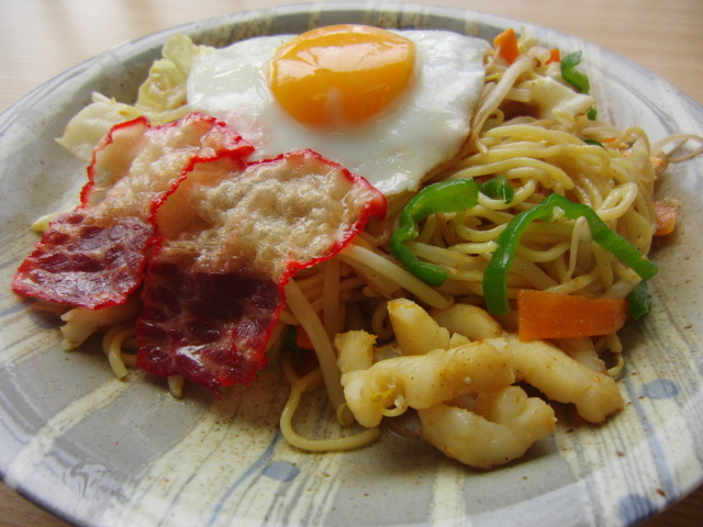 下関焼きそば～雲丹醤油風焼きそば（ふく鯨入り）