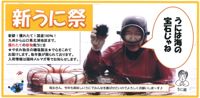 うにのやまみの新うに祭バナー