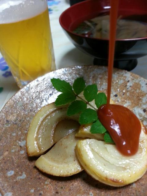 タケノコバター焼き雲丹醤油かけ