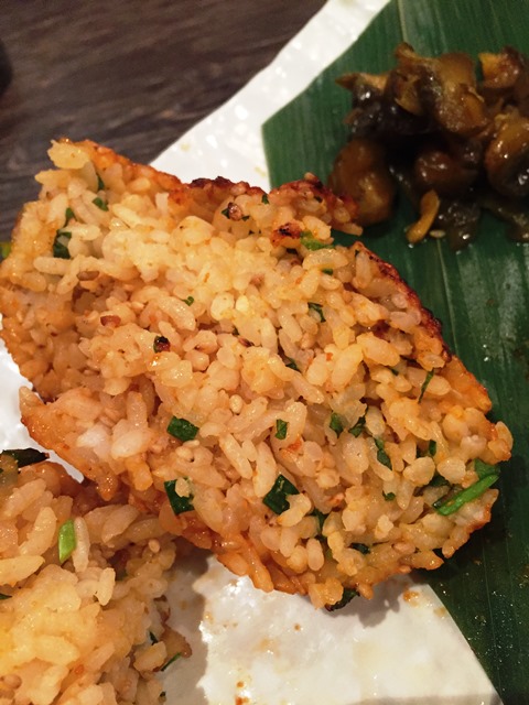 雲丹醤油お店訪問具魯烏葡さん雲丹醤油焼きおにぎり中身